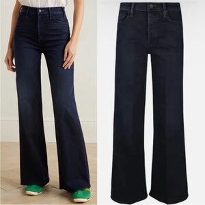 MOTHER- The Tomcat Roller Wide Leg Jeans Dark Wash Night In Venice Size 23